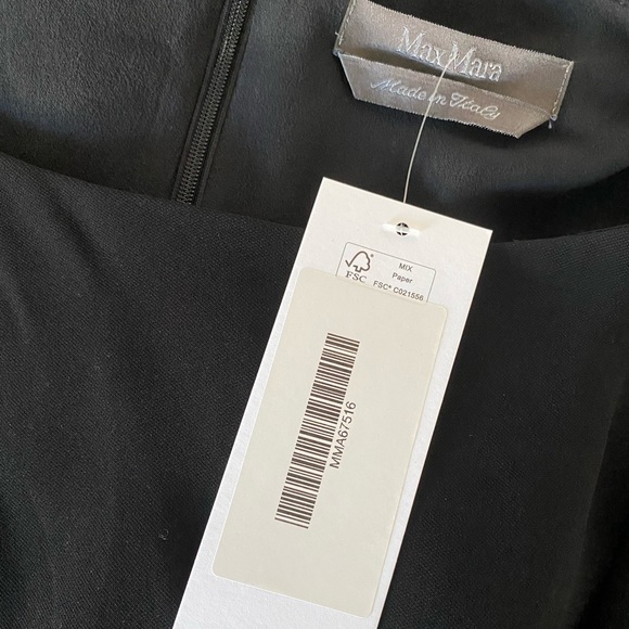 Max Mara Black Ruffle Cocktail Dress US 2 EU 34 - Picture 4 of 6